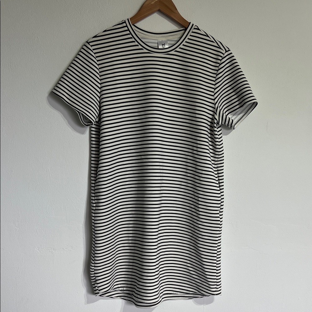 Classic Black and White Striped Women’s Dress
